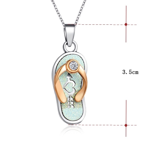 Flip flop Summer necklace - Picture 4 of 4